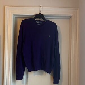 Polo Ralph Lauren Deep Purple V-Neck Sweater